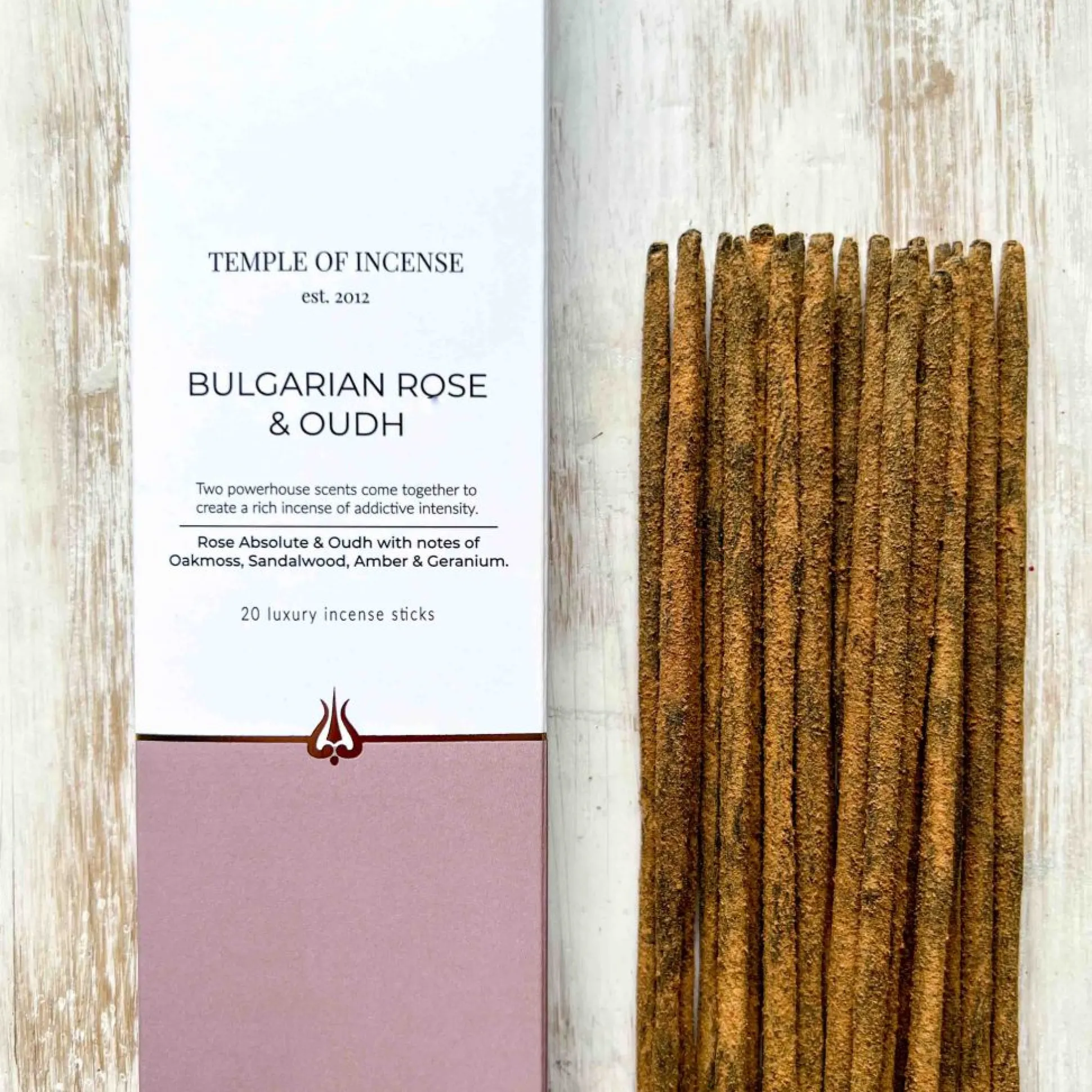 Temple of Incense Bulgarian Rose & Oudh 20 sticks