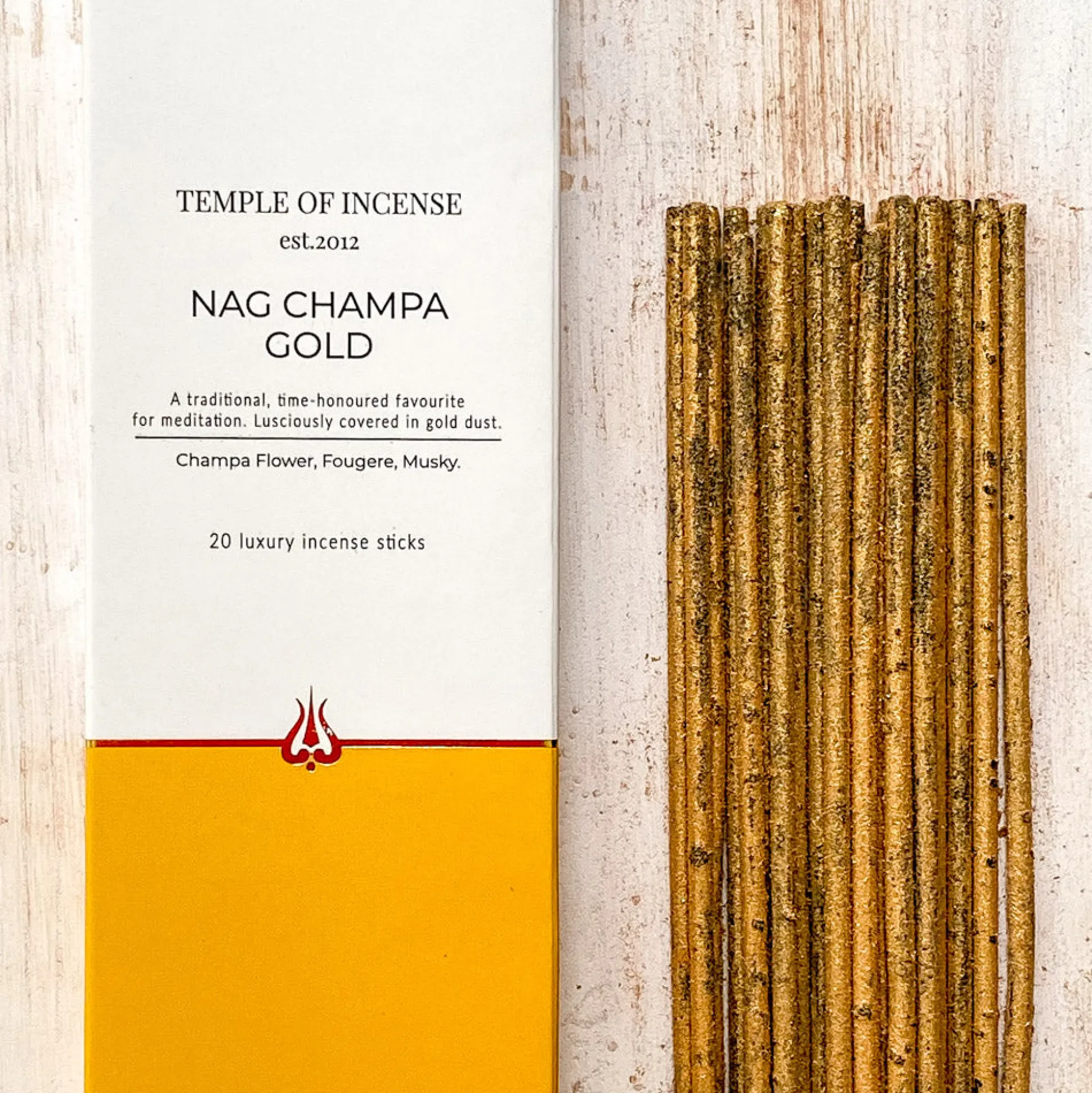 Temple of Incense Nag Champa Gold 20 sticks