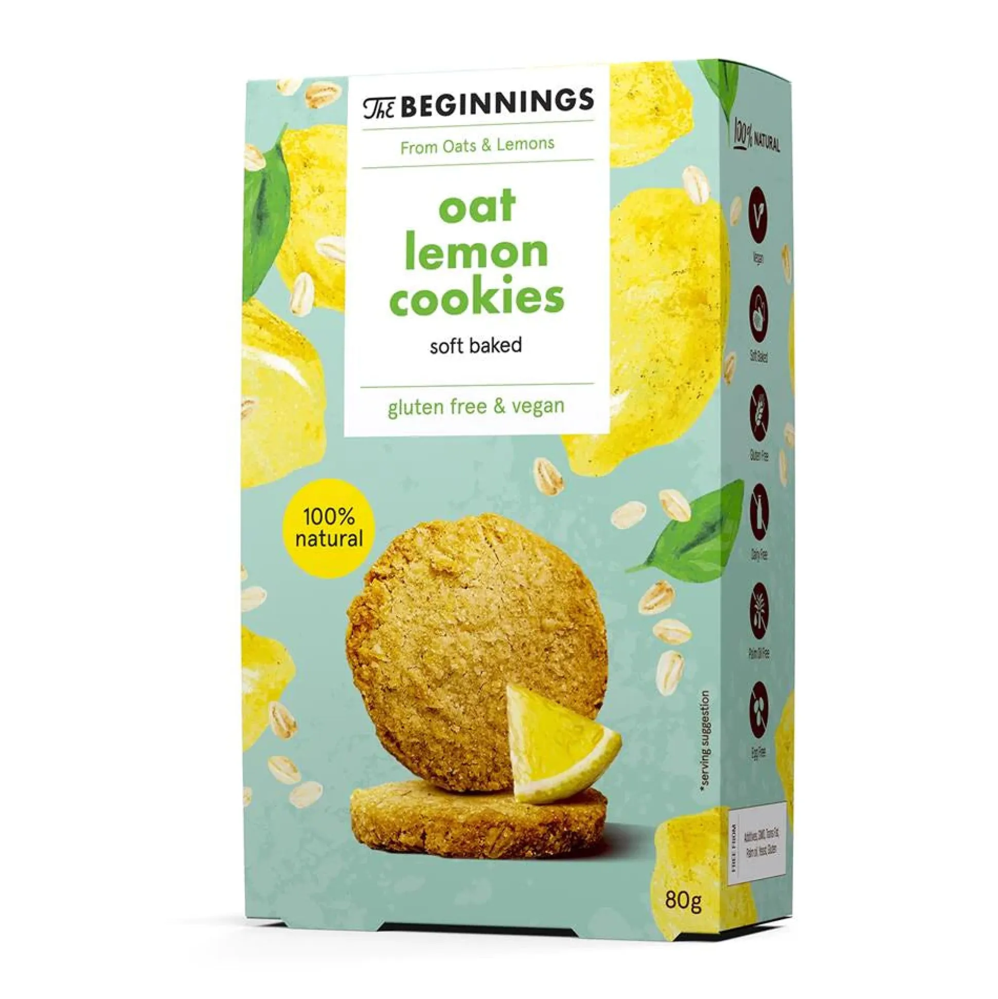The Beginnings Oat Lemon Cookies 80g