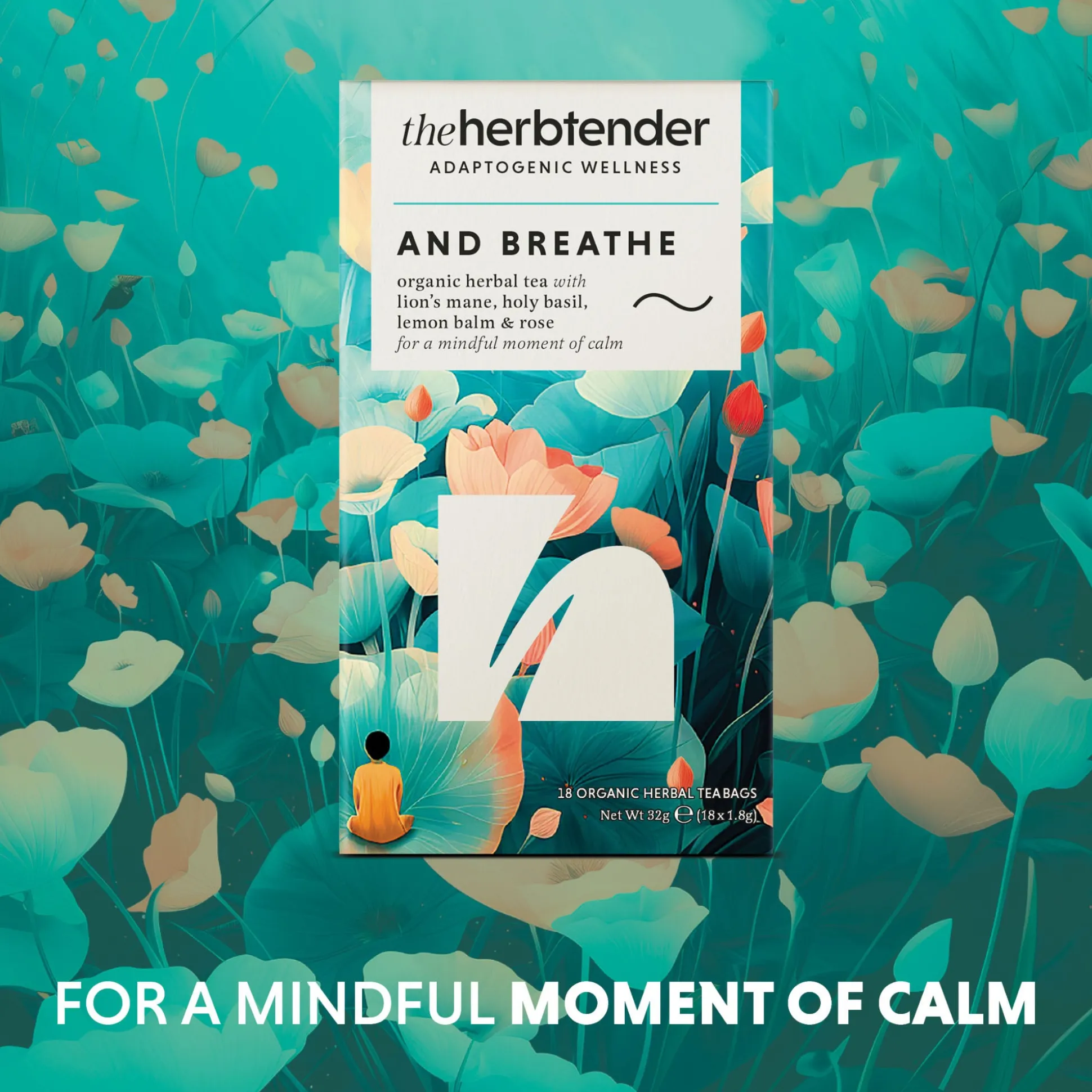 The Herbtender And Breathe Organic Herbal Tea 18 bags