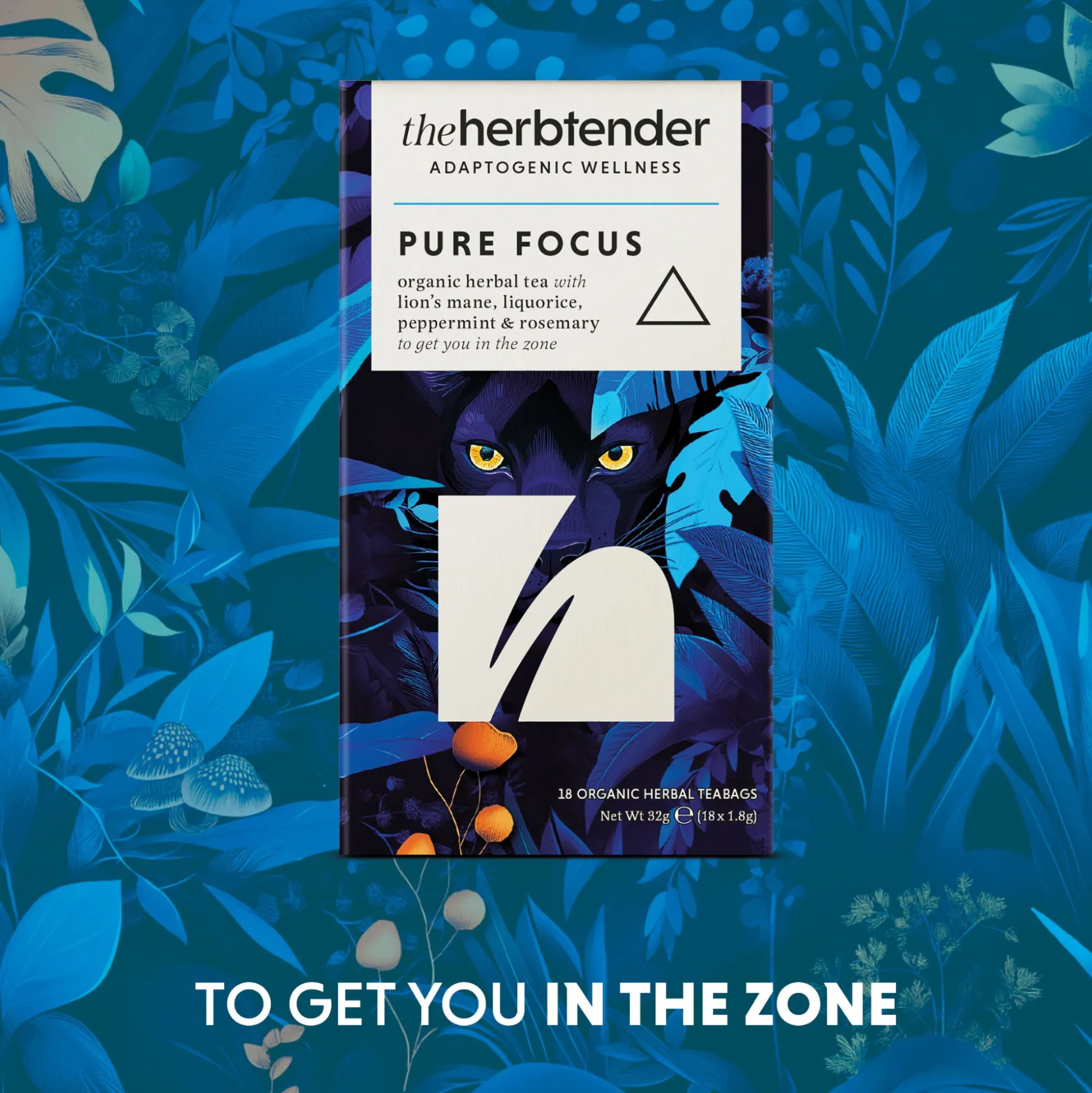 The Herbtender Pure Focus Organic Herbal Tea 18 bags