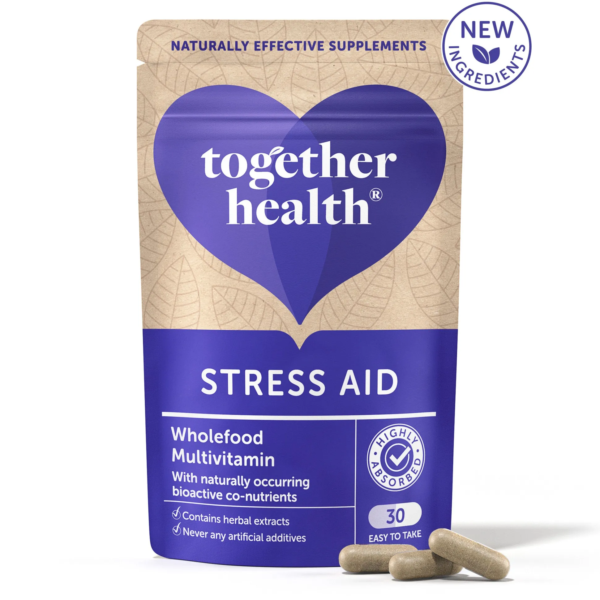 Together Health Stress Aid Multivitamin & Herbal Complex 30 caps