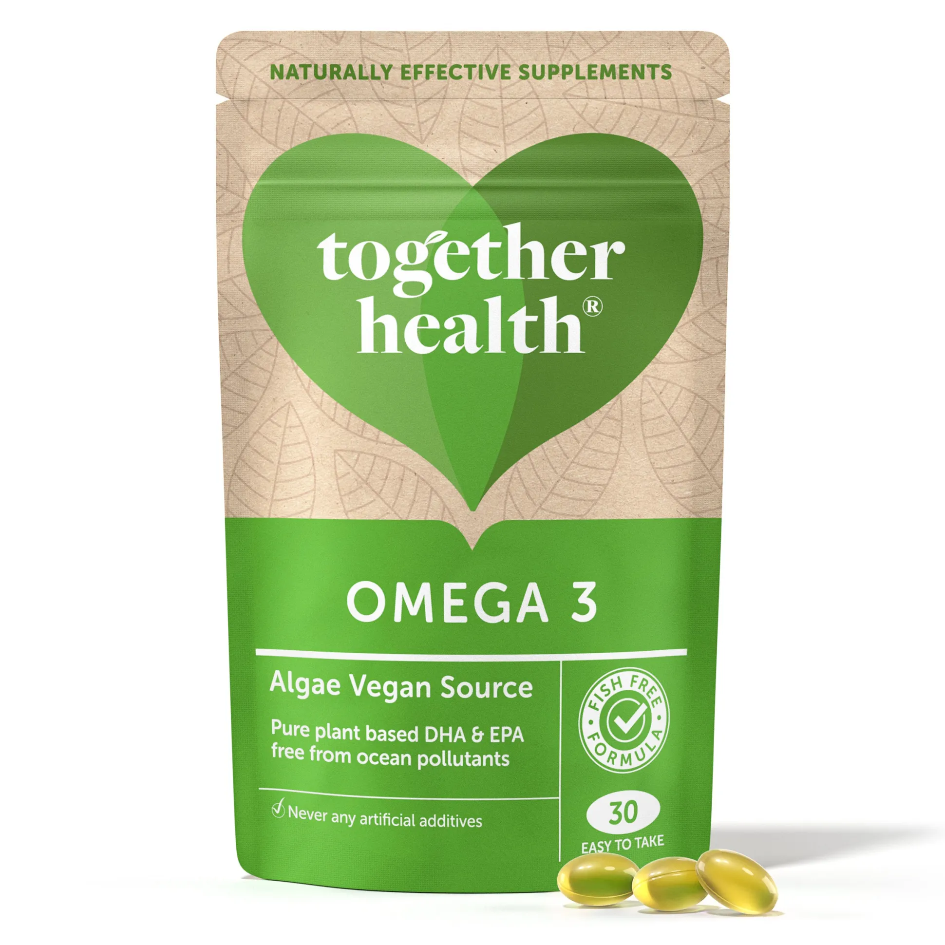 Together Omega 3 DHA capsules from Algae Oil 30 tabs