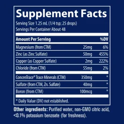Trace Minerals Liquid Ionic Zinc Drops 59ml