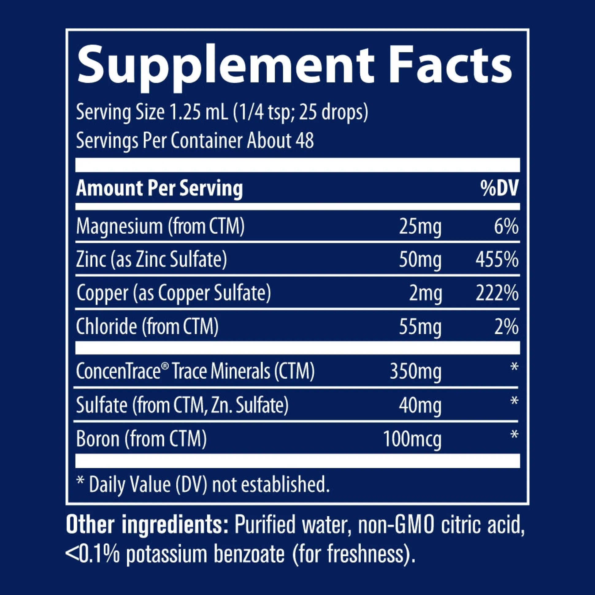 Trace Minerals Liquid Ionic Zinc Drops 59ml