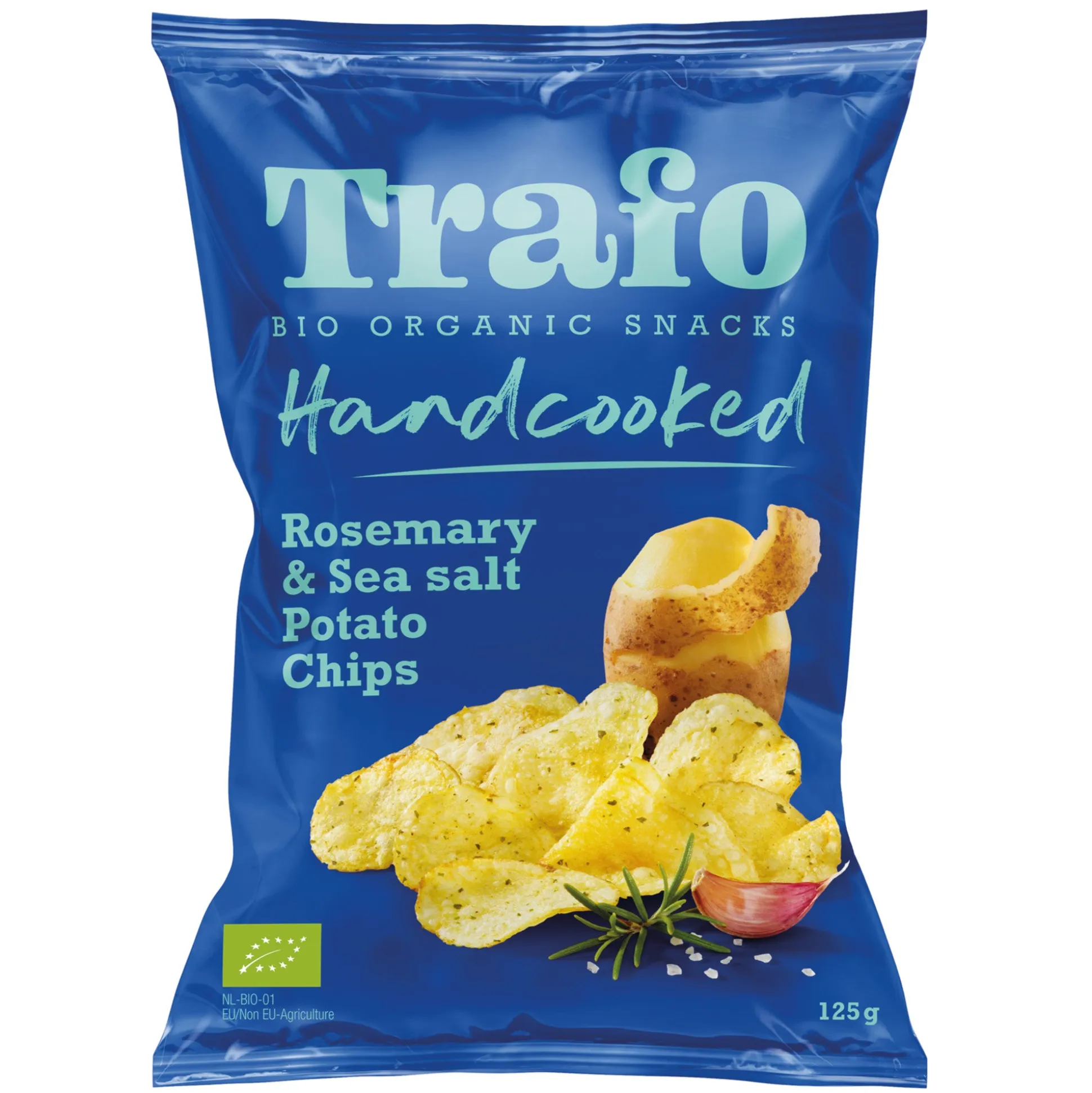 Trafo Handcooked Rosemary & Sea Salt Potato Chips 125g