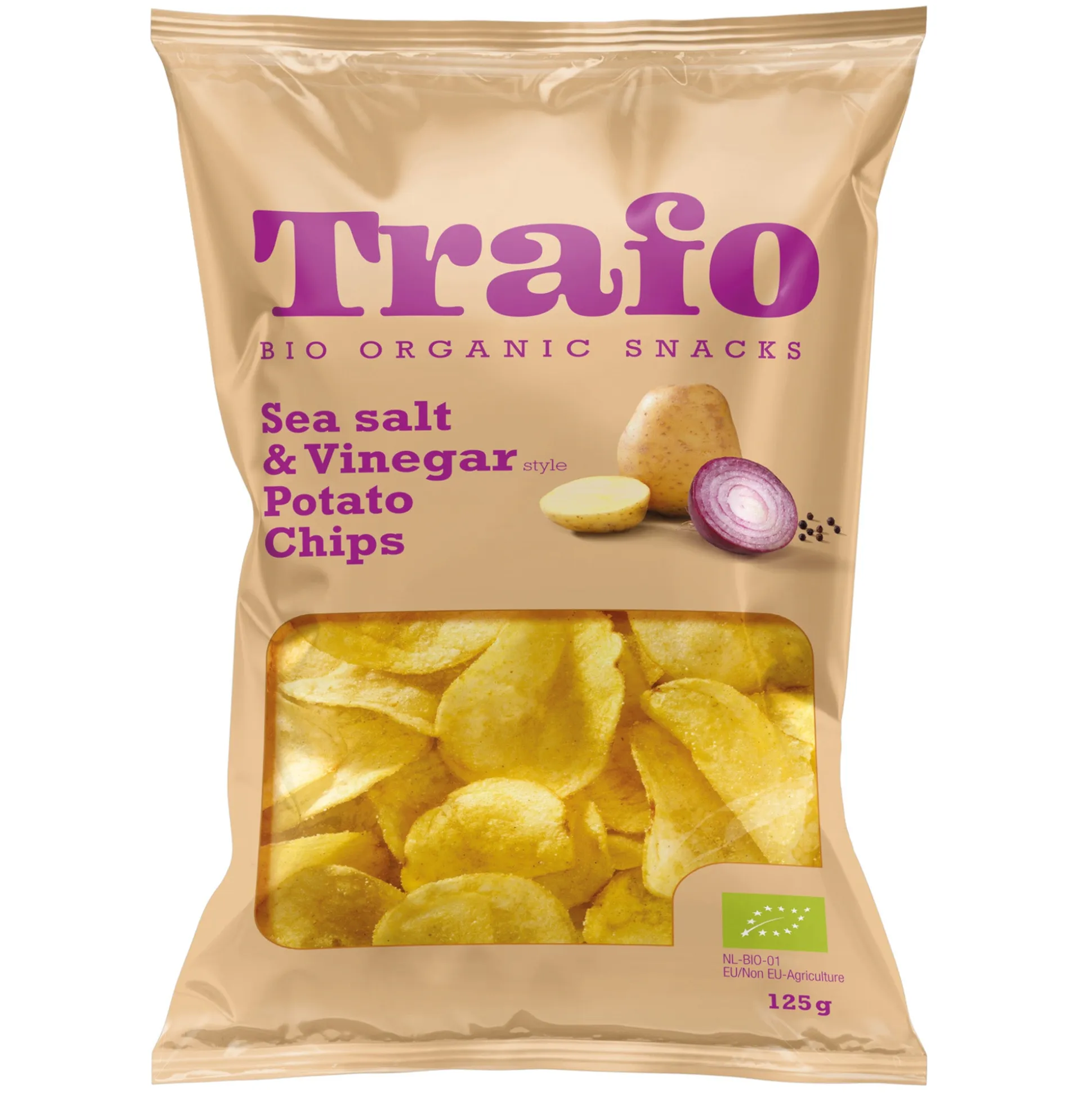 Trafo Sea Salt & Vinegar Potato Chips 125g