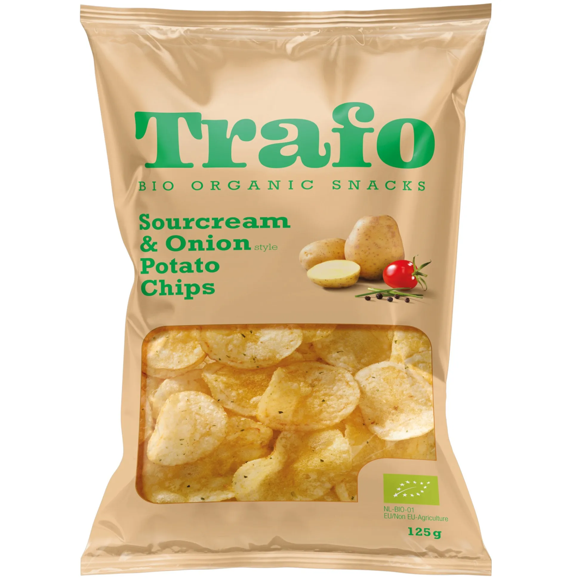 Trafo Sourcream & Onion Potato Chips 125g