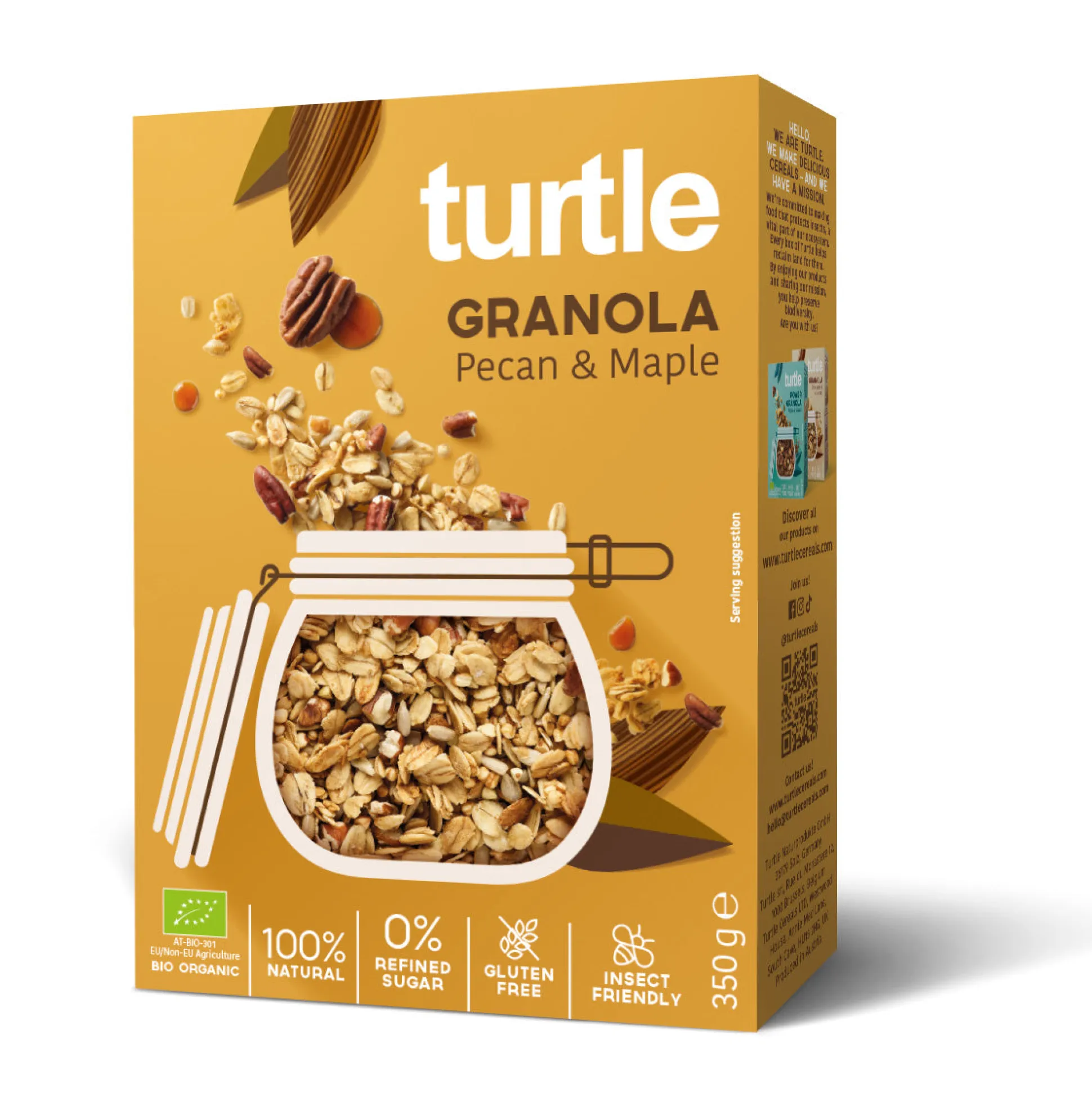 Turtle Organic Granola Maple & Pecan GF 350g