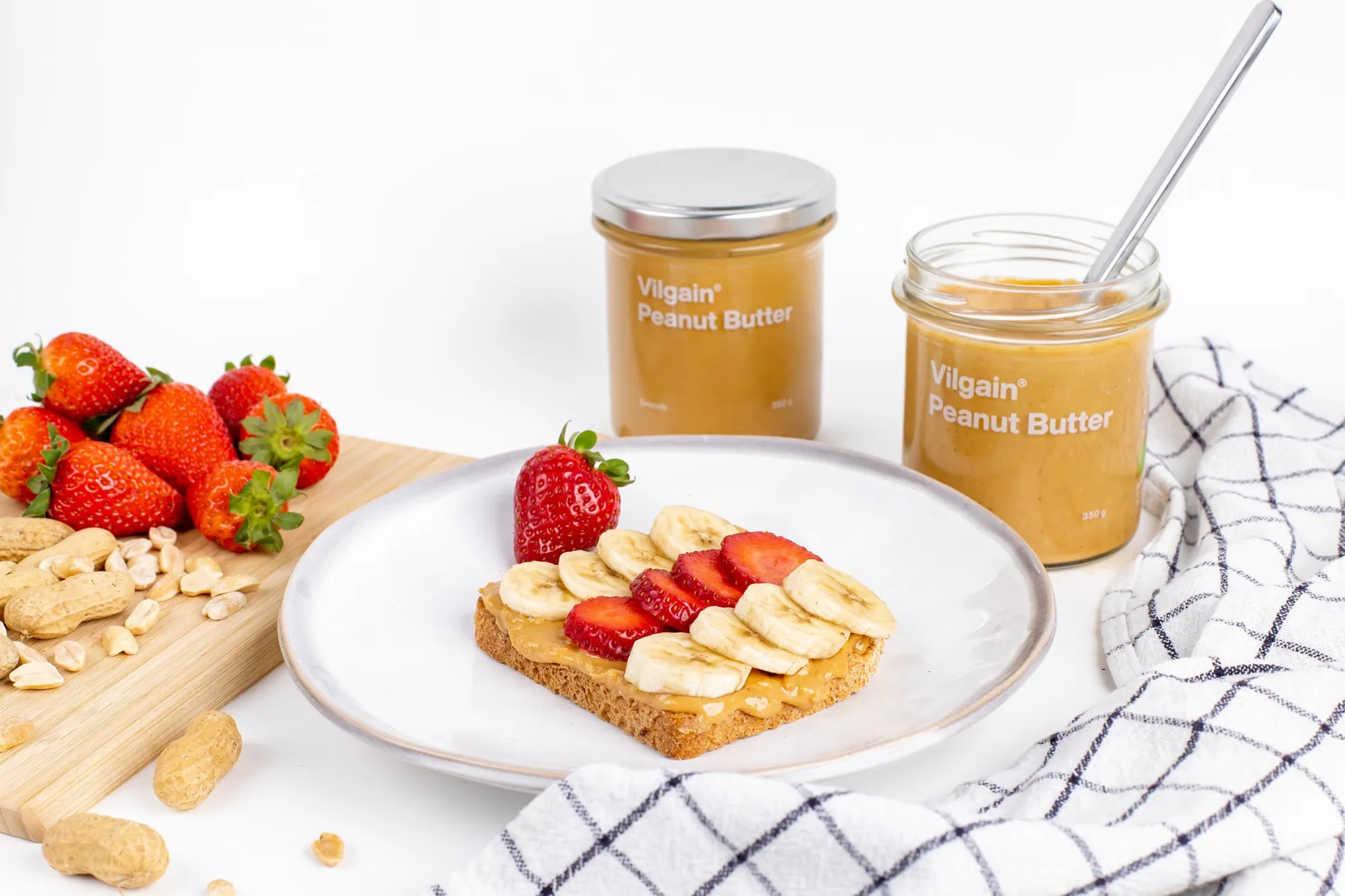 Vilgain Organic Peanut Butter - crunchy 350g