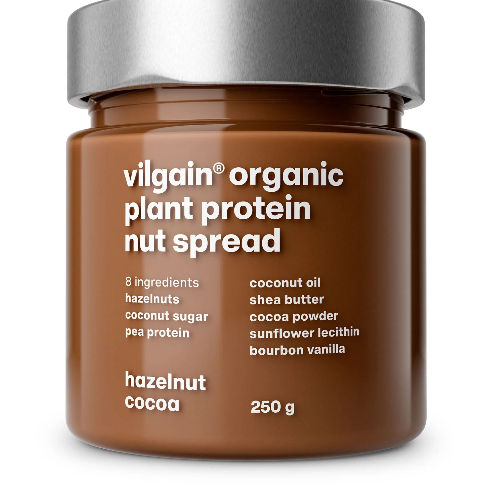 Vilgain organic plant protein nut spread - hazelnut,cocoa 250g