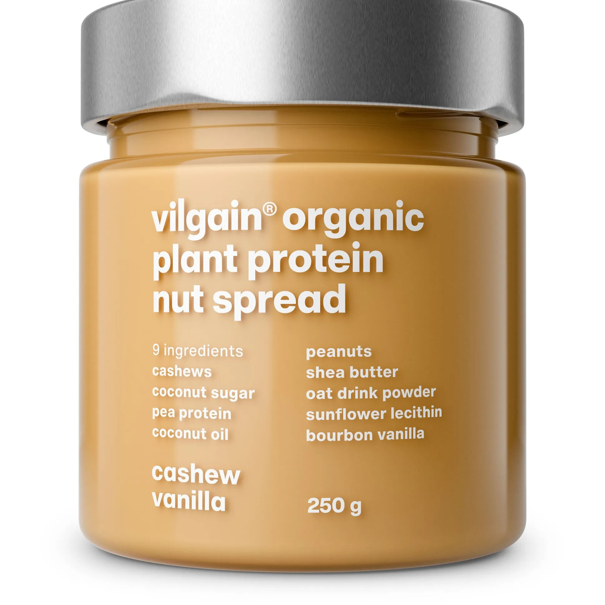 Vilgain organic plant protein nut spread - cashew,vanilla 250g