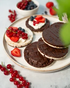 Vilgain Organic Rice Cakes - Dark Chocolate 100g