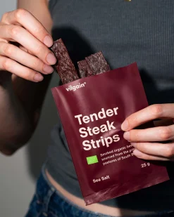 Vilgain Organic Tender Steak Strips Sea Salt 25g