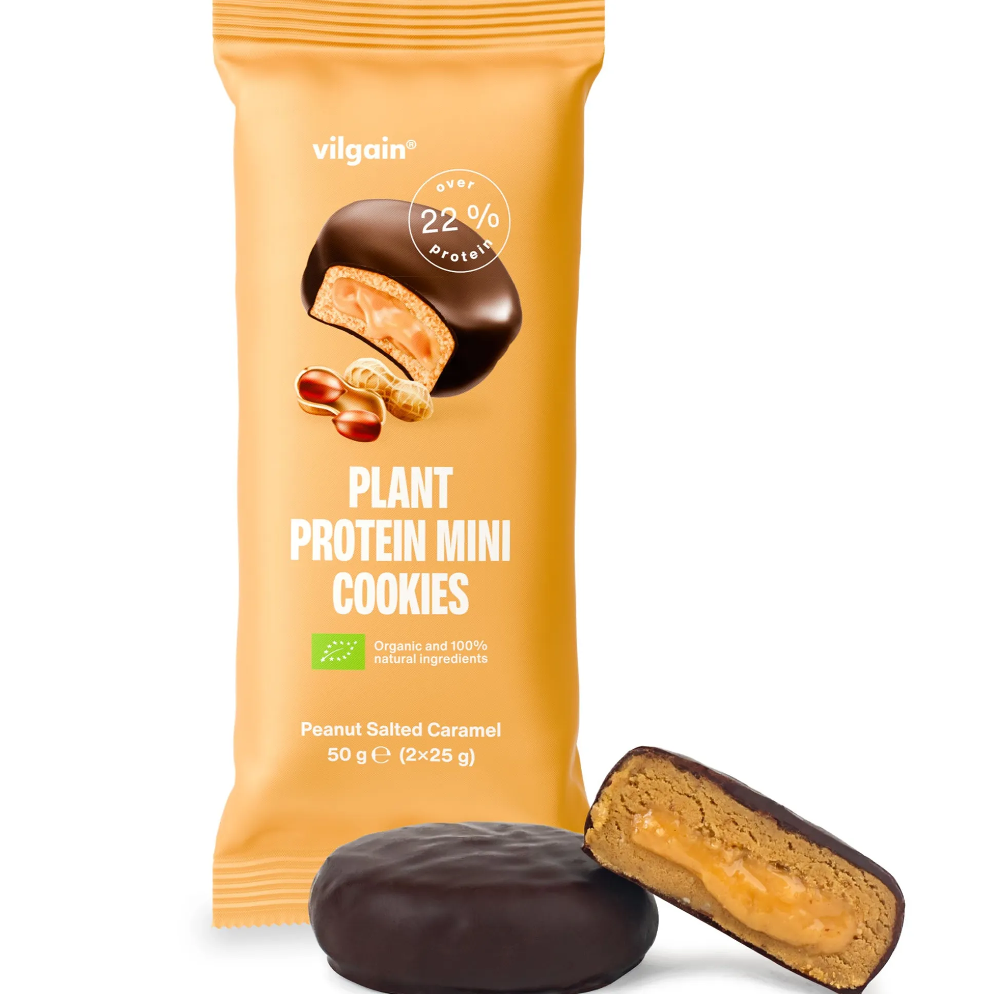 Vilgain Plant Protein Mini Cookies Peanut Salted Caramel 50g
