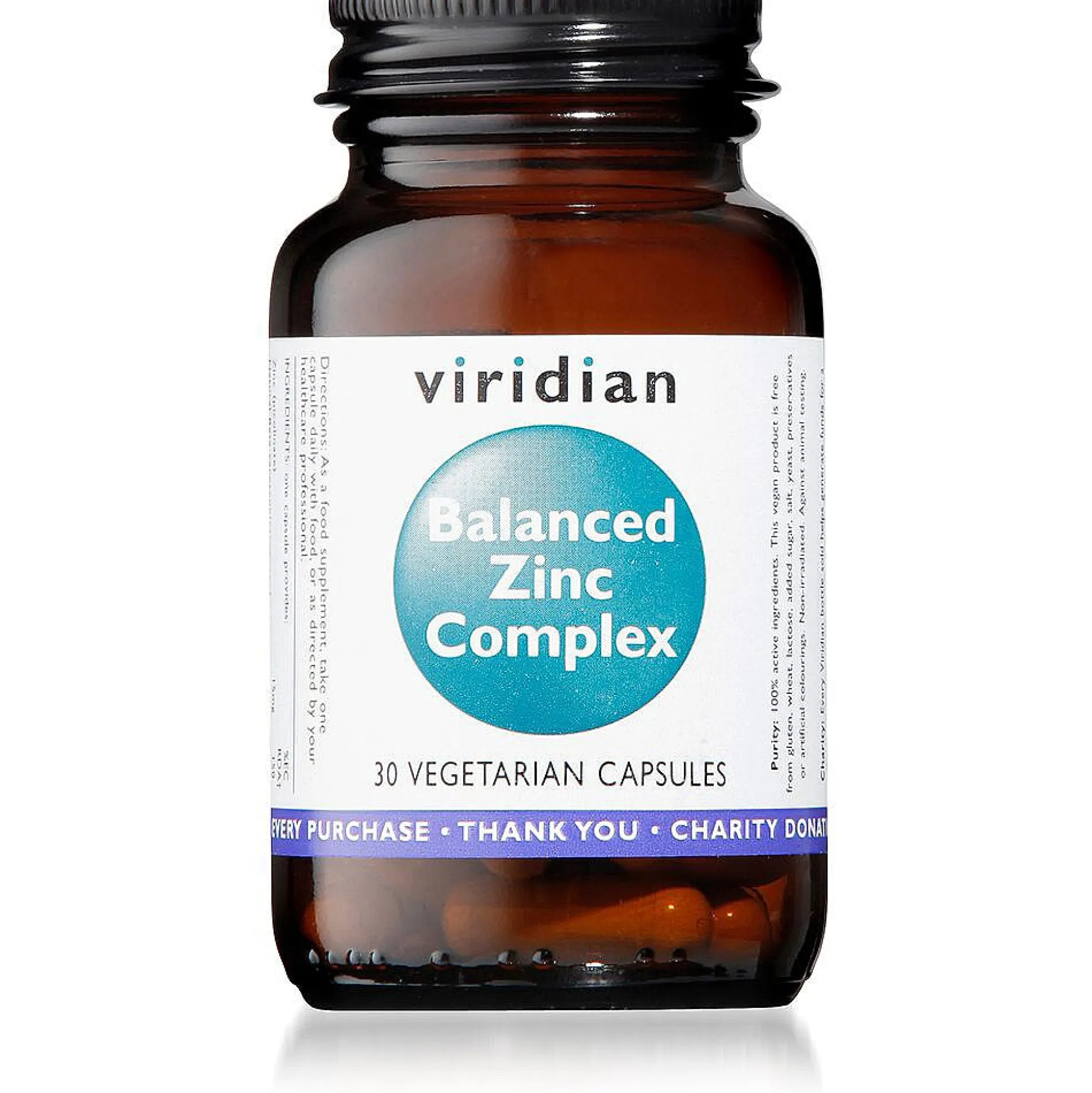 Viridian Balanced Zinc Complex 30 caps