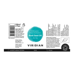Viridian High Potency Black Seed Oil 50ml