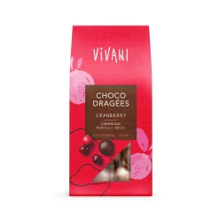 Vivani Choco Dragées Cranberry 75g