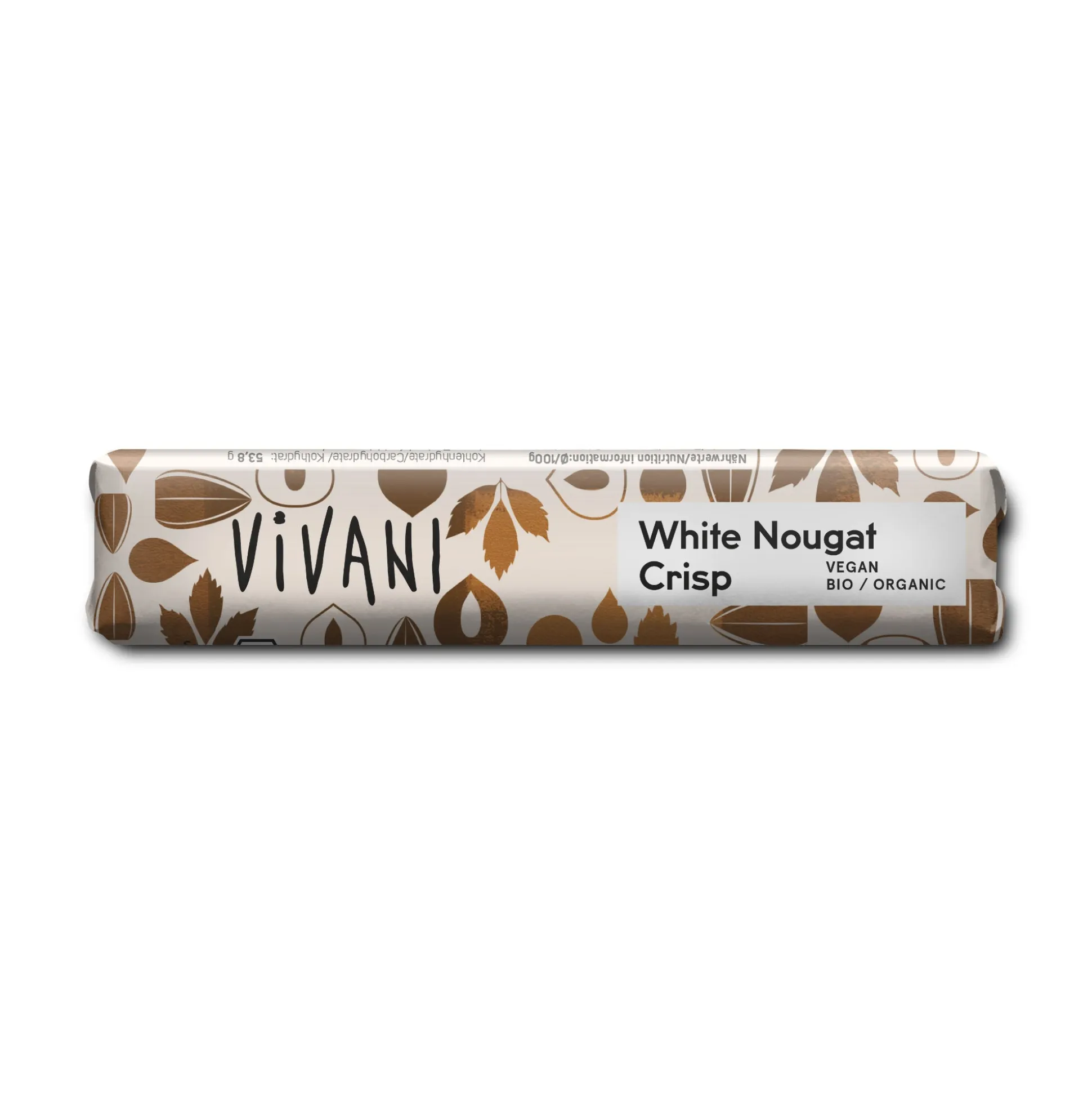 Vivani White Nougat Crisp Chocolate Bar, Organic 35g