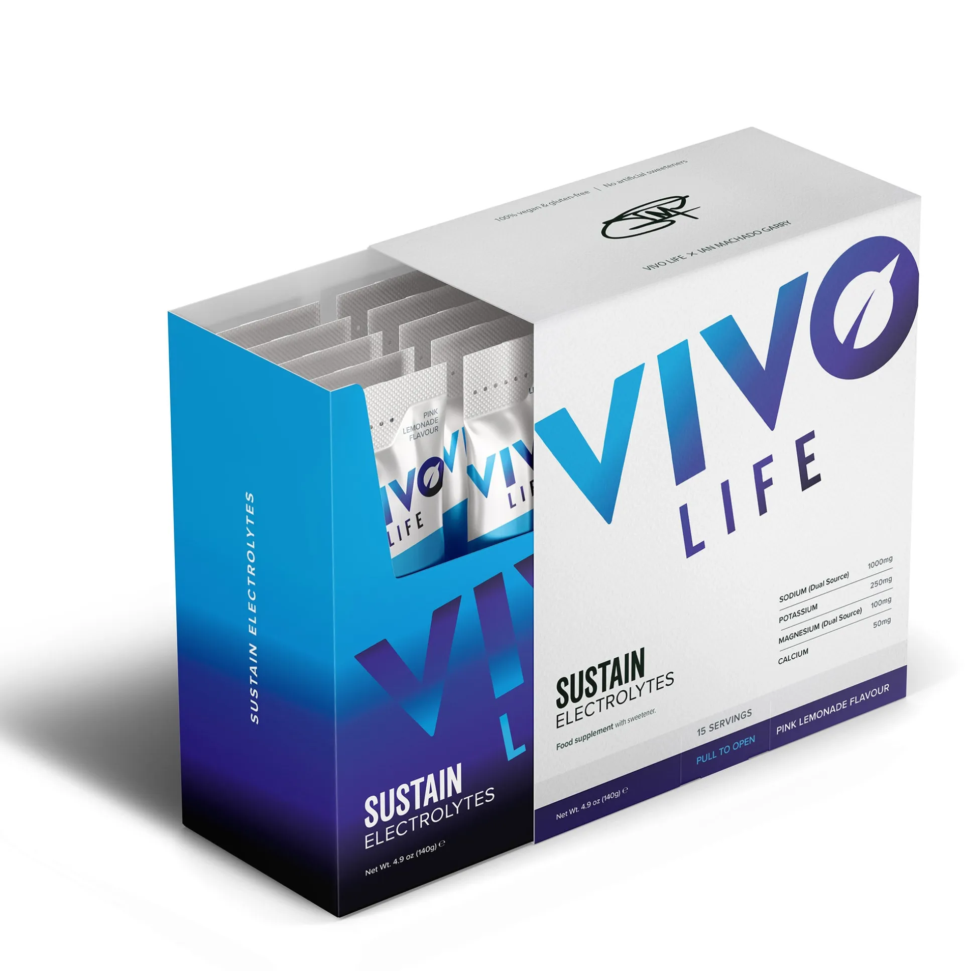Vivo Life Sustain Electrolytes Pink Lemonade 15 x 9.3g