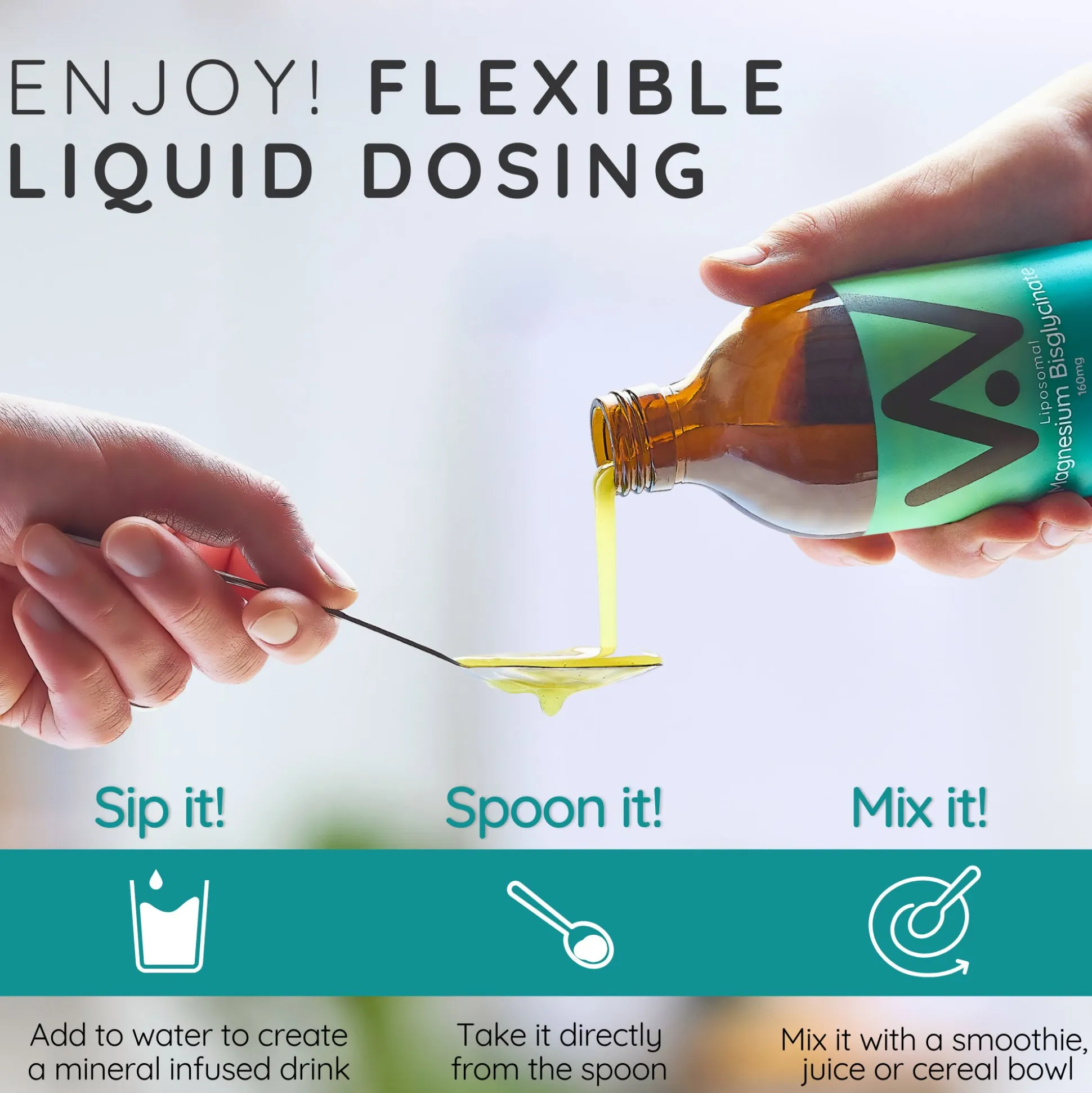 Well. Actually. Liposomal Magnesium Bisglycinate 200mg - Lime Flavour 250ml