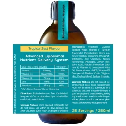 Well. Actually. Liposomal Ultimate Immune Defence with Vitamin C, D3, K2, Zinc & Selenium 250ml