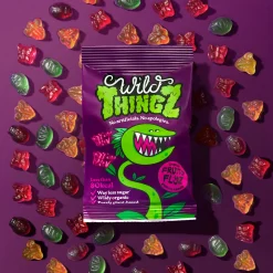 Wild Thingz Organic & Vegan Gummy Sweets, Fruity Flyz 130g