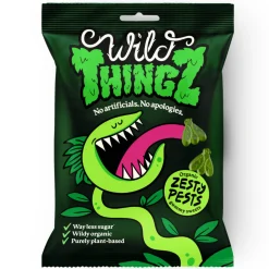 Wild Thingz Organic & Vegan Gummy Sweets, Zesty Pests 130g
