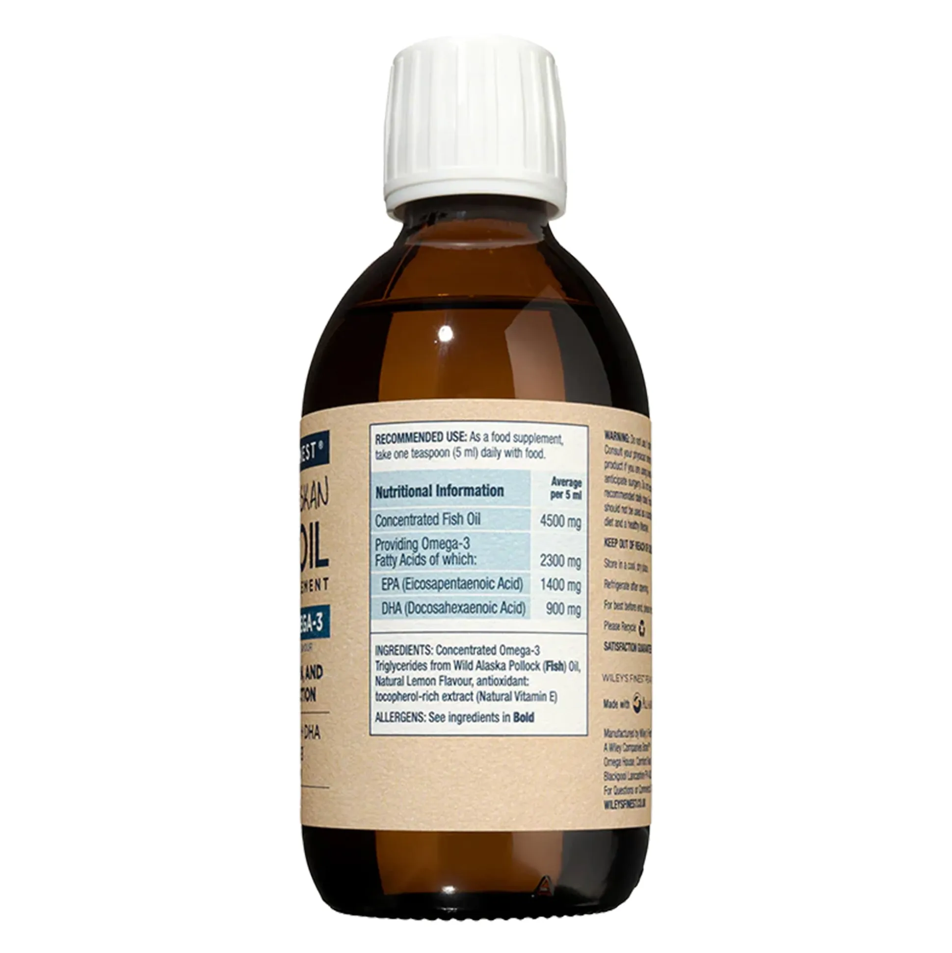 Wiley's Finest Peak EPA & DHA Omega-3 Liquid 250ml