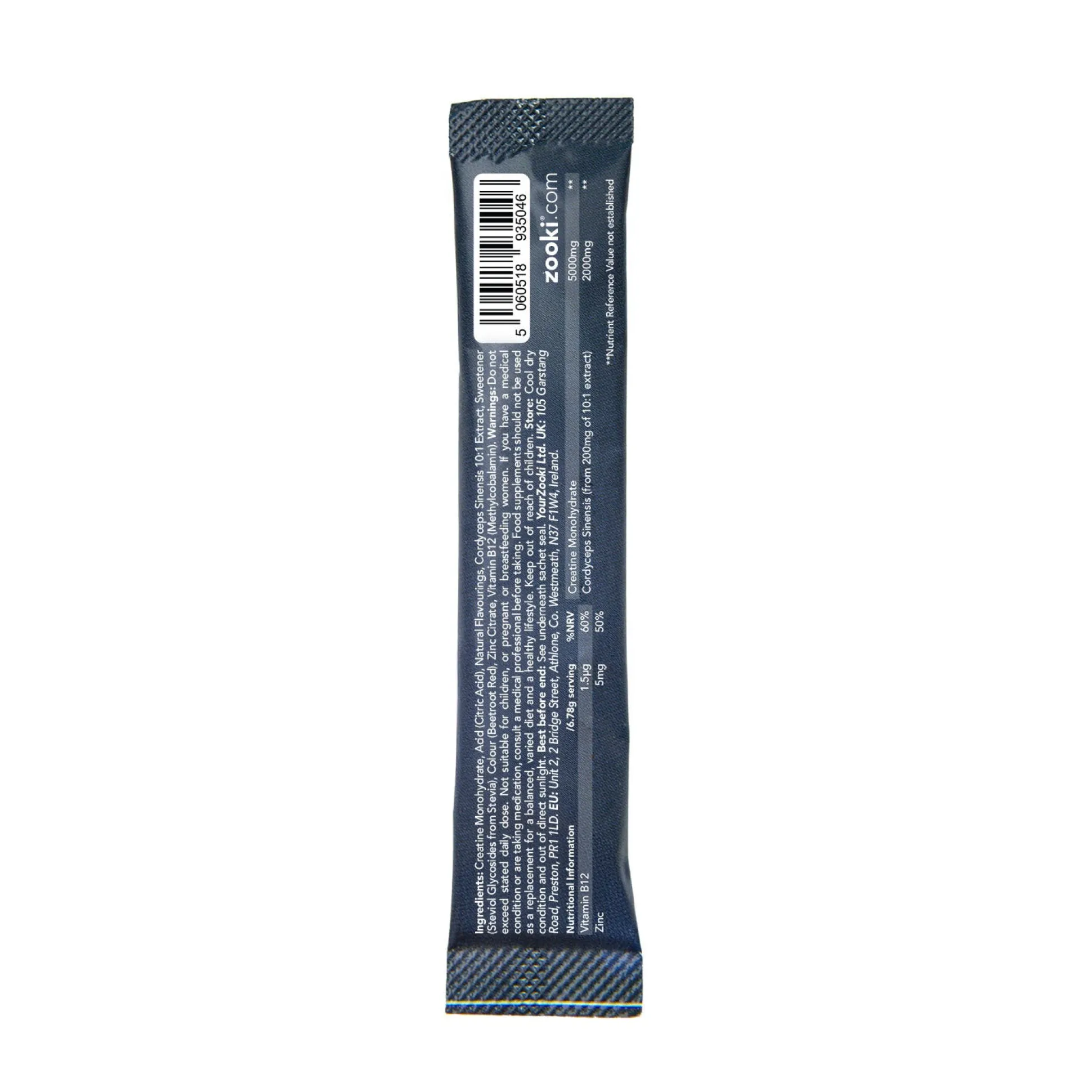 Zooki Creatine+ For Men, Powder Sachets, Wild Berry Flavour 7 x 6.78g