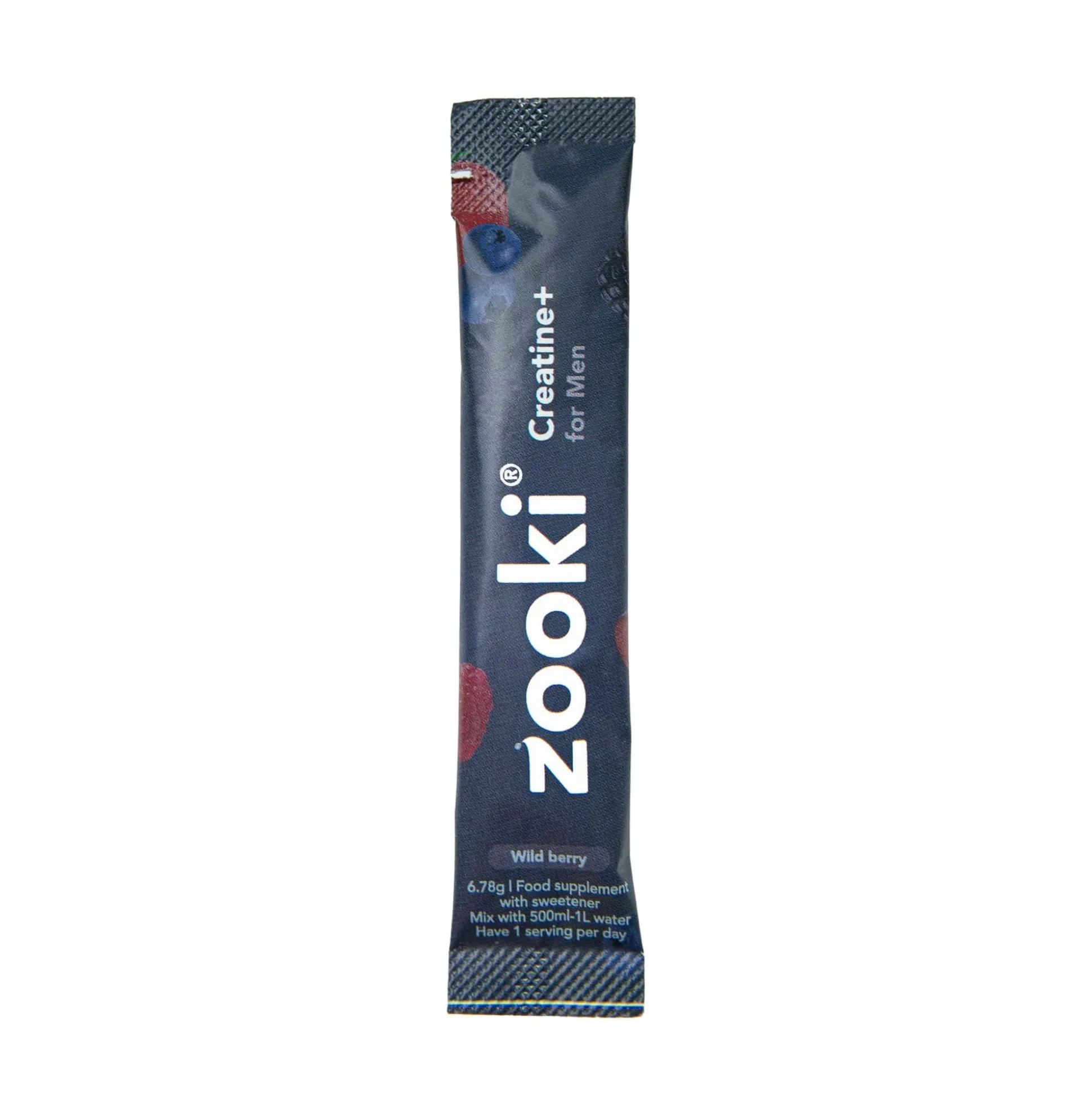 Zooki Creatine+ For Men, Powder Sachets, Wild Berry Flavour 30 x 6.78g