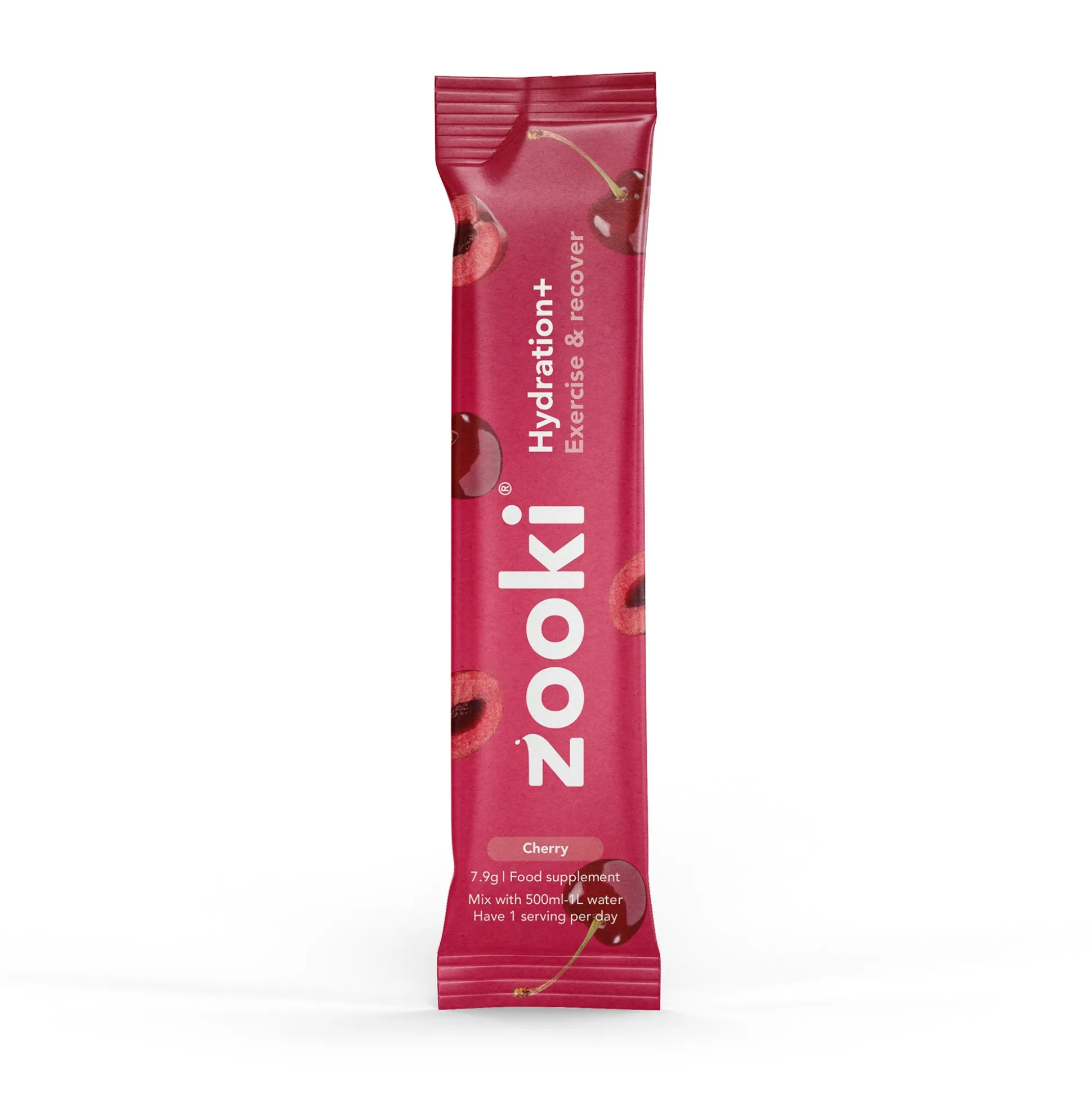 Zooki Hydrate+ Exercise & Recover, Cherry Flavour 7.9g