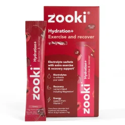 Zooki Hydrate+ Exercise & Recover, Cherry Flavour 7x7.9g